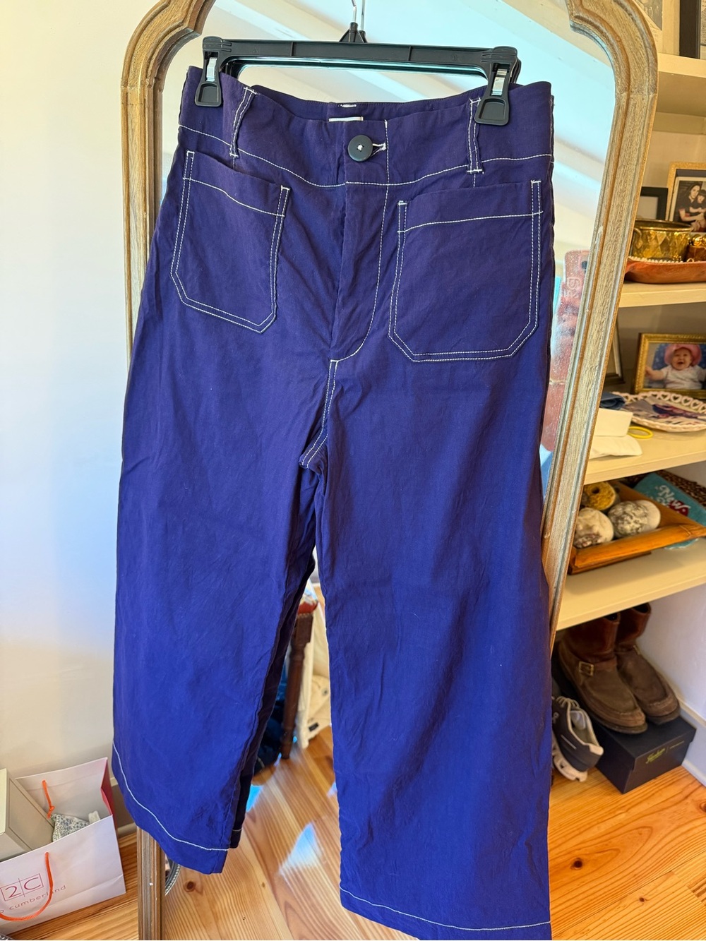 Maeve Purple Wide-Leg Pants